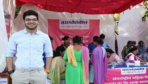 Mr Vishad Khanna at Aushidhi health check up camp, Delhi