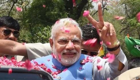 Prime Minister Narendra Modi after landslide victory in Lok Sabha elections.