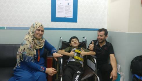 Patient Goran with his parents