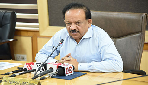 Dr. Harsh Vardhan briefing the media on the NMC Act