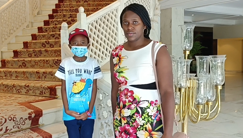 Child Leaon Tadiswa with his mother Nyasha Mhandu
